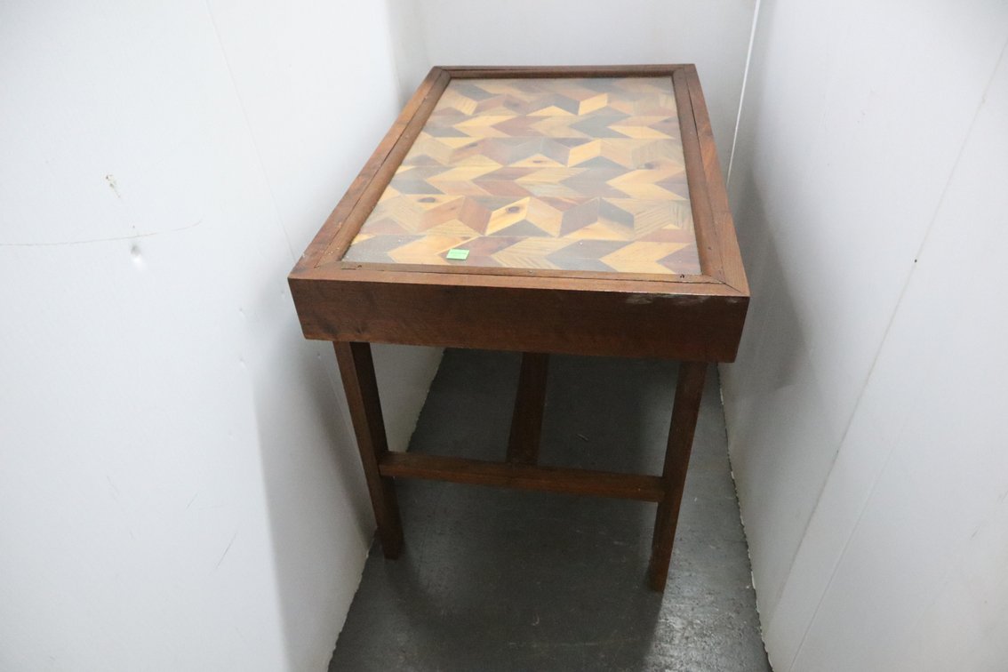 Glass Top End Table