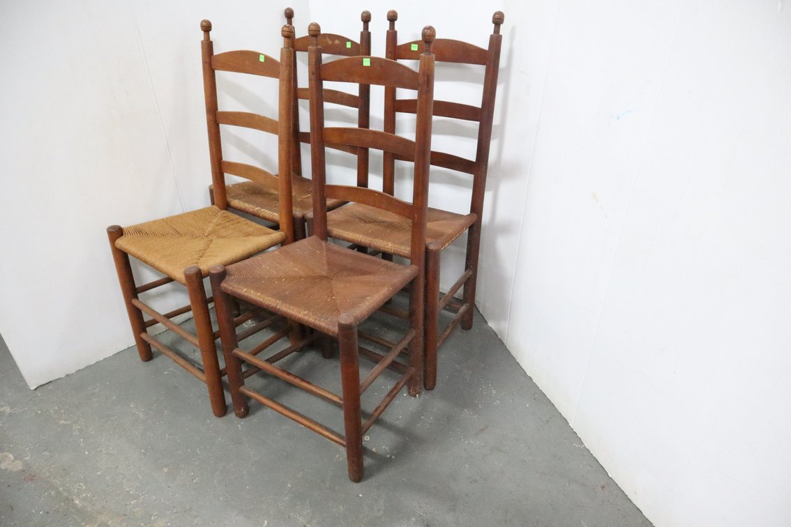 4 Rush Bottom Chairs