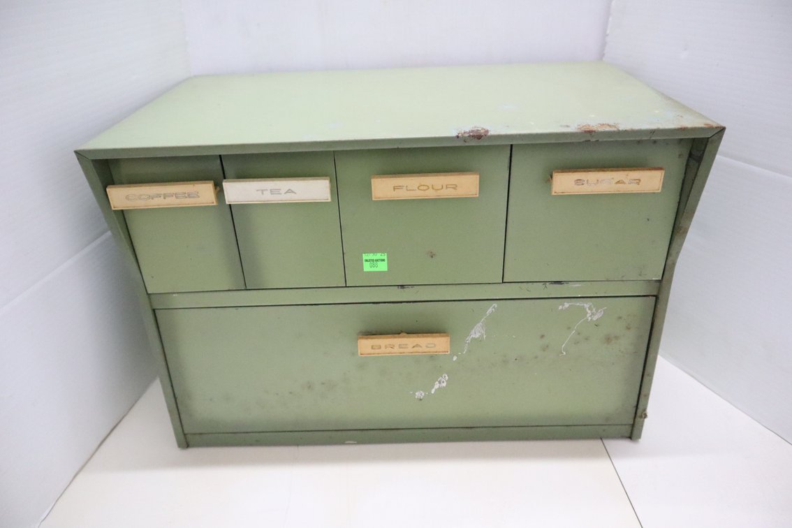 Vintage Bread and Ingredient Cabinet
