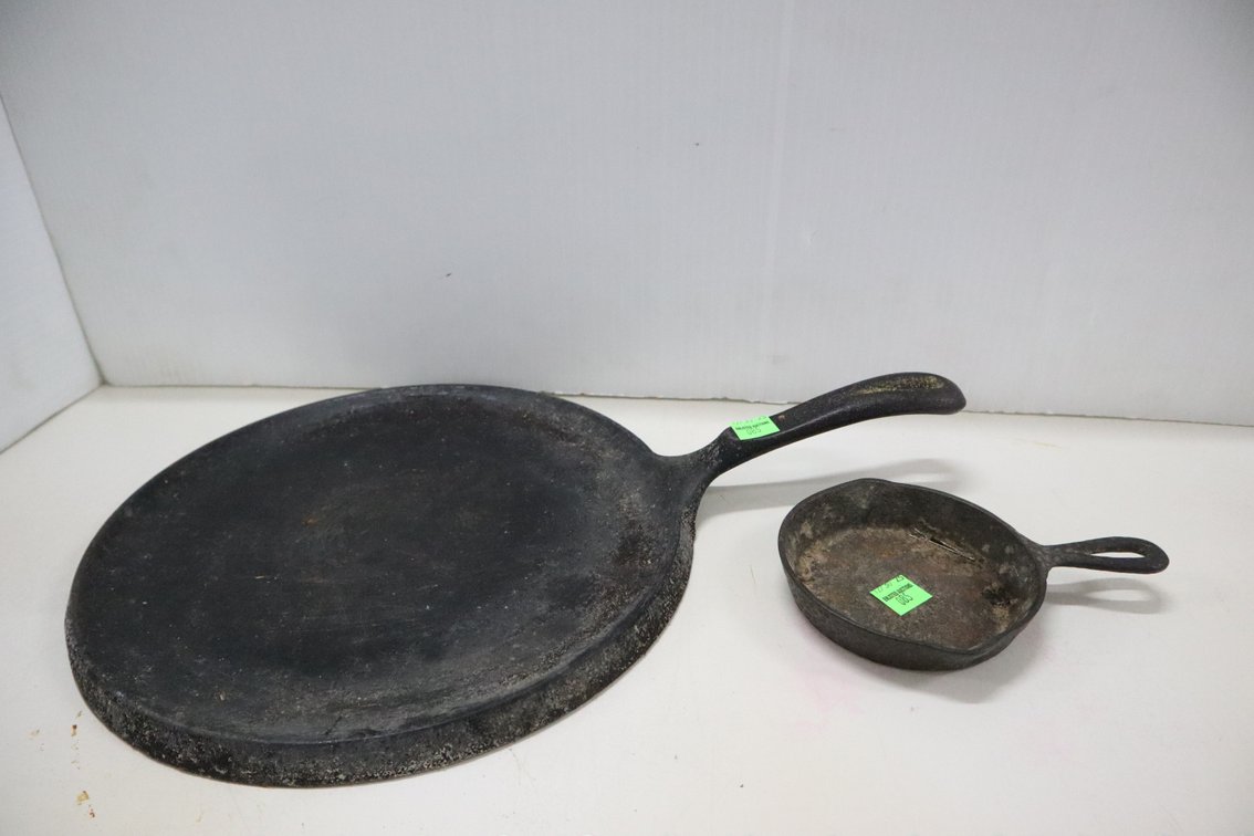 Wagner's Cast Iron Griddle and A Miniature Skillet