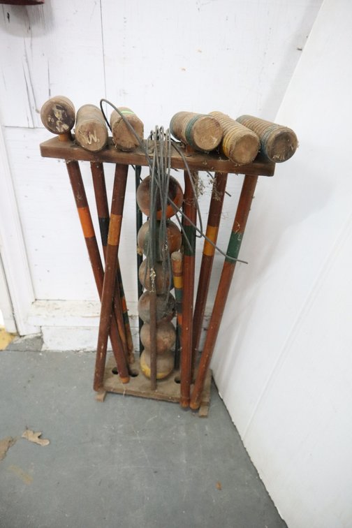 Antique Croquet Set