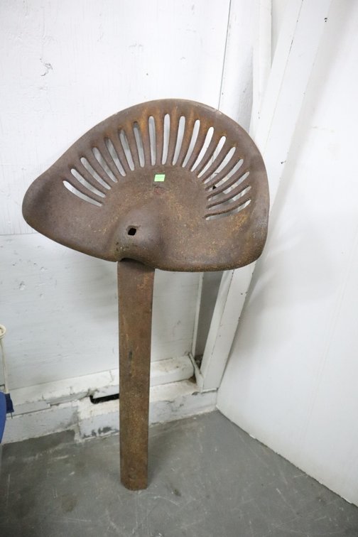 Antique Steel Implement Seat