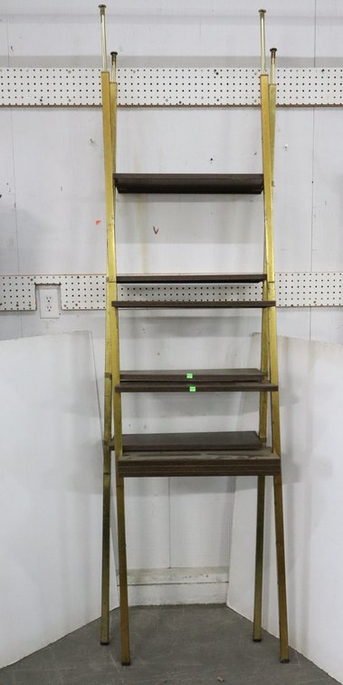Vintage Metal Floor To Ceiling Shelves