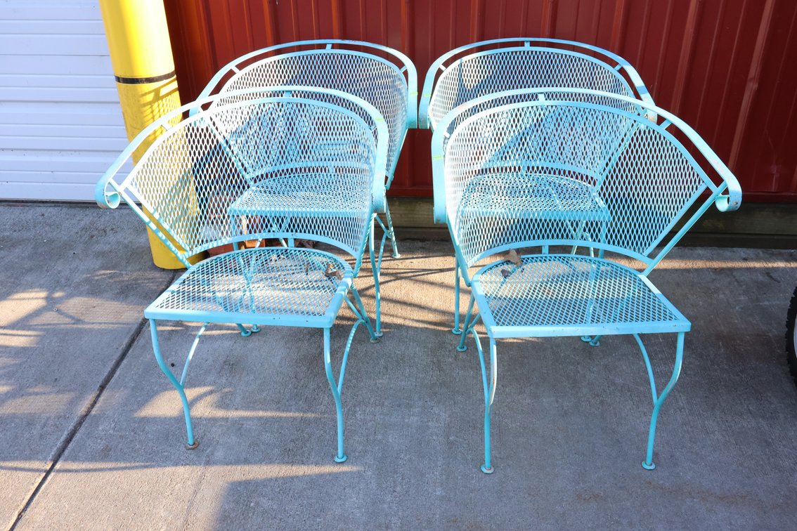 4 Metal Patio Chairs