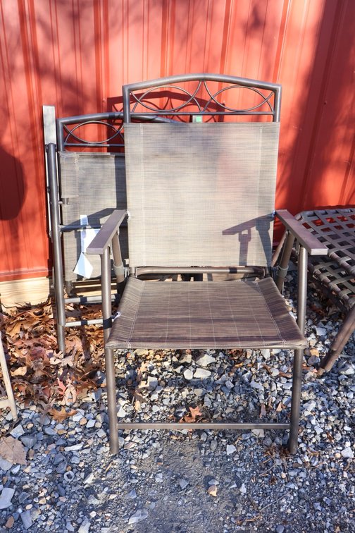 Pair of Folding Patio Chairs