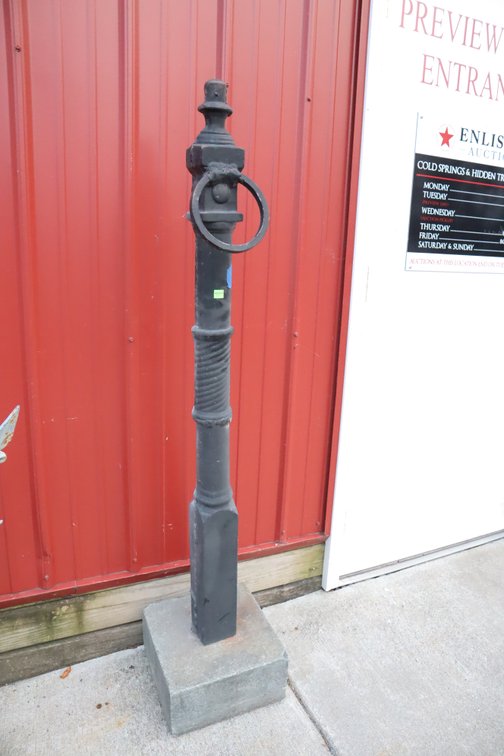 Hitching Post With Rock Base