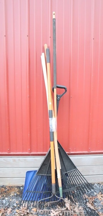 Rakes and Snow Shovel