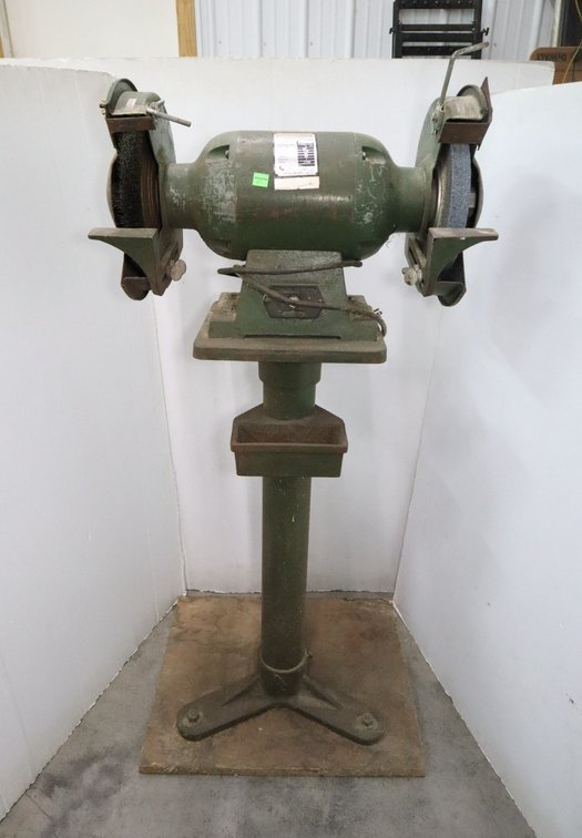 Central Machinery Heavy Duty Bench Grinder Mounted On Stand