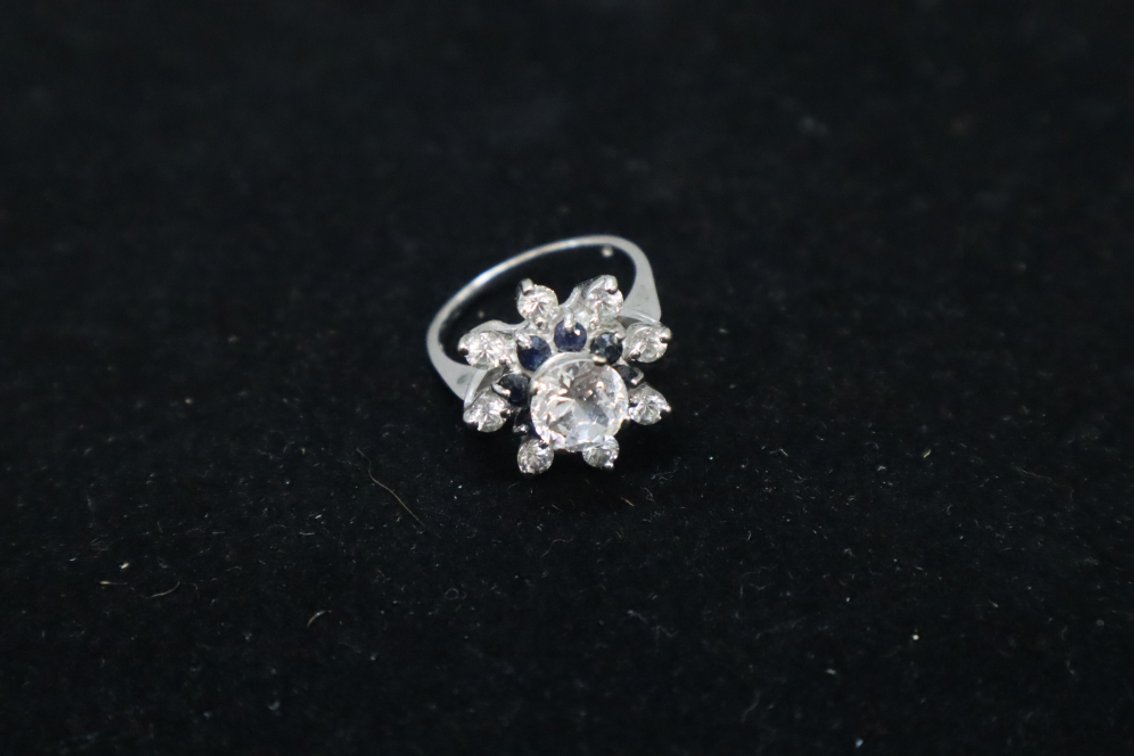White Gold Ring With Stones