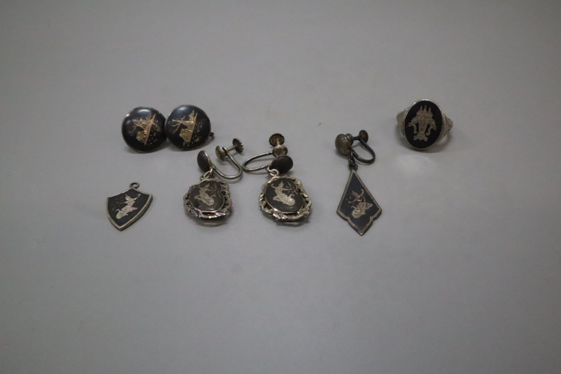 Nielloware Sterling Silver Jewelry