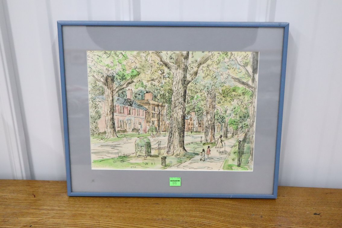 Framed Watercolor Painting