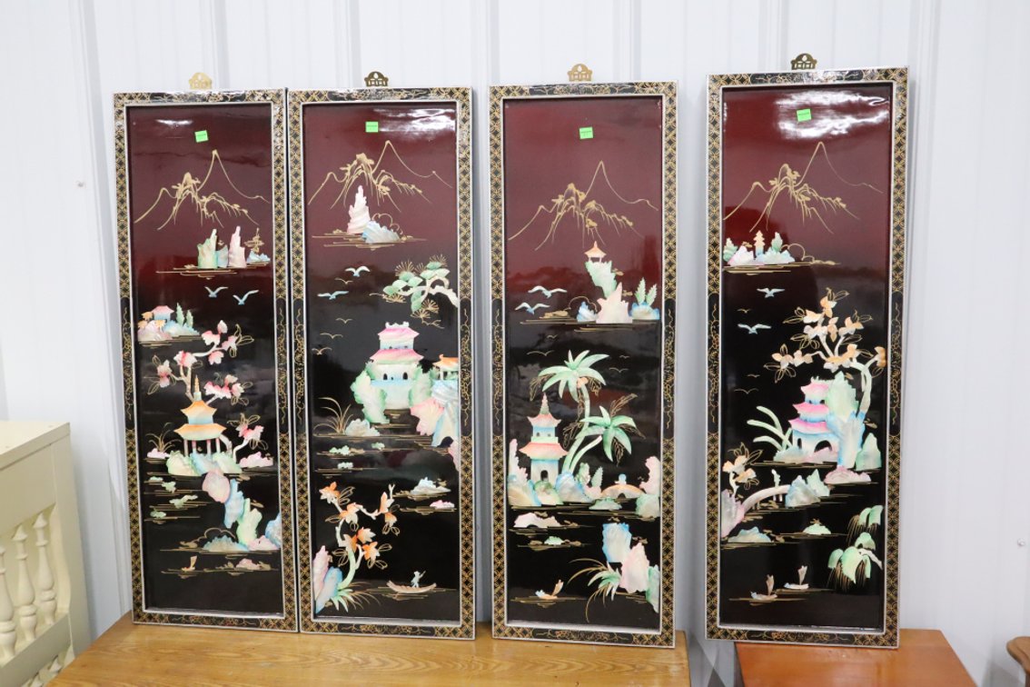 Four Panel Oriental Art