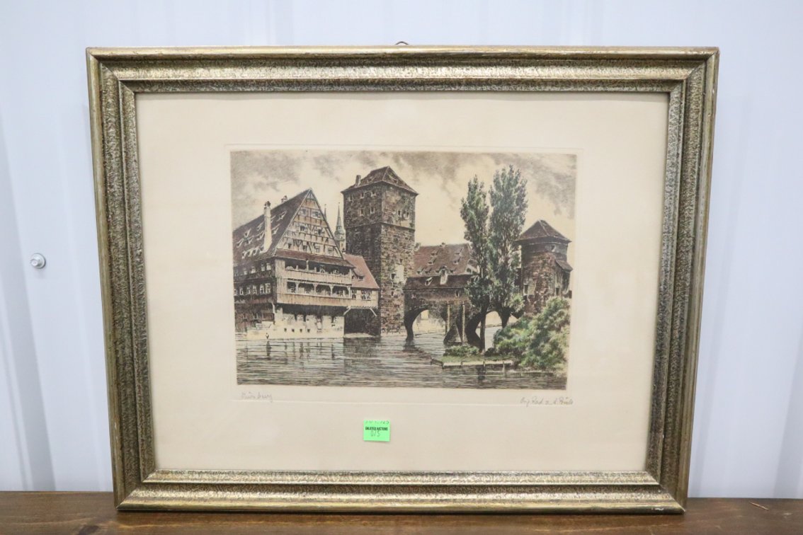 Frame And Matted Sketch Print