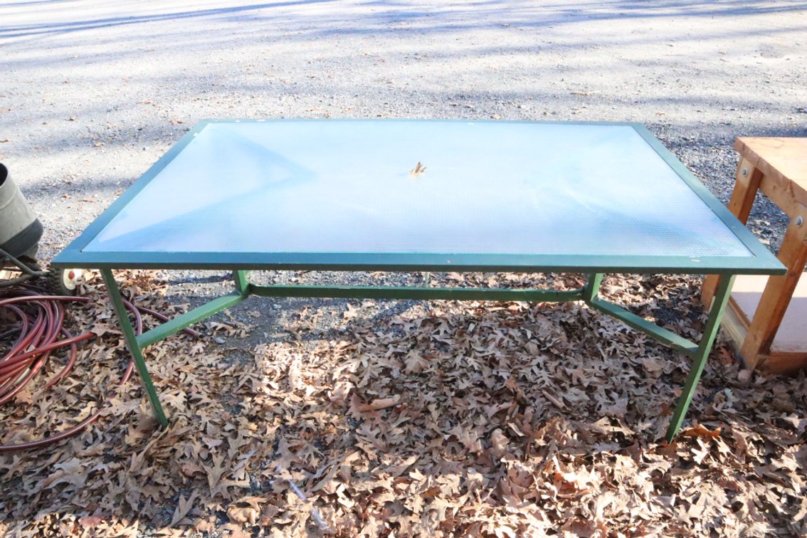 Glass Top Patio Table