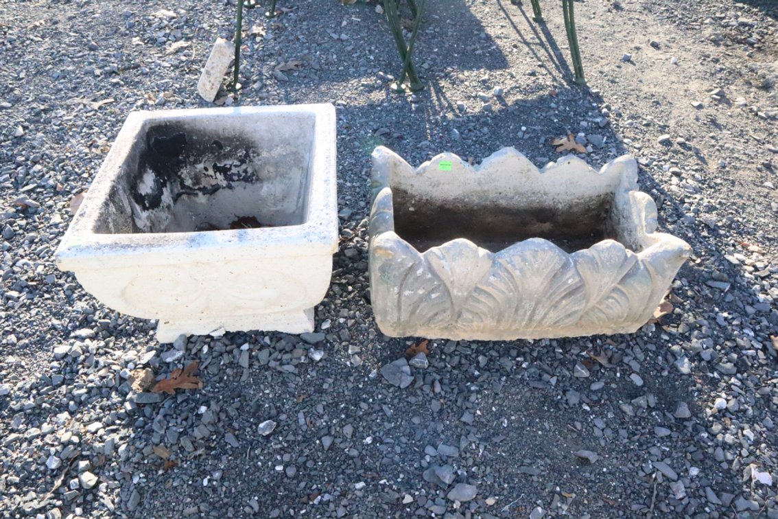 Pair of Cement Planters