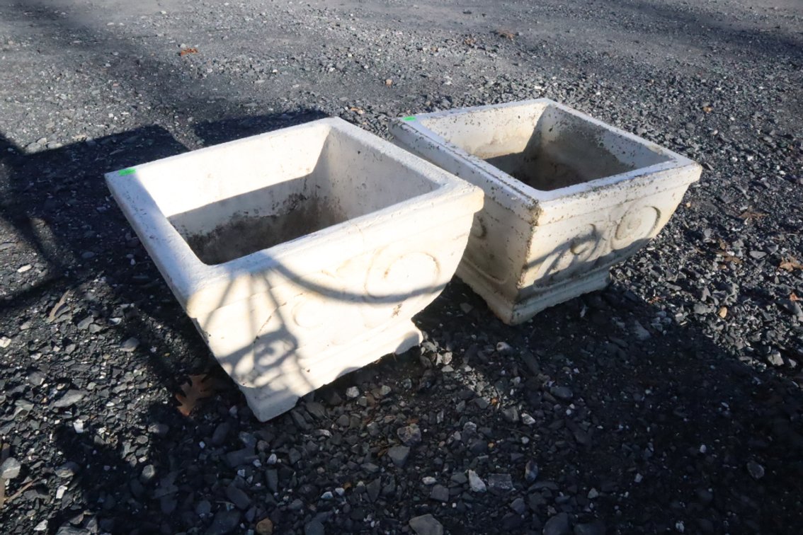 Pair of Cement Planters