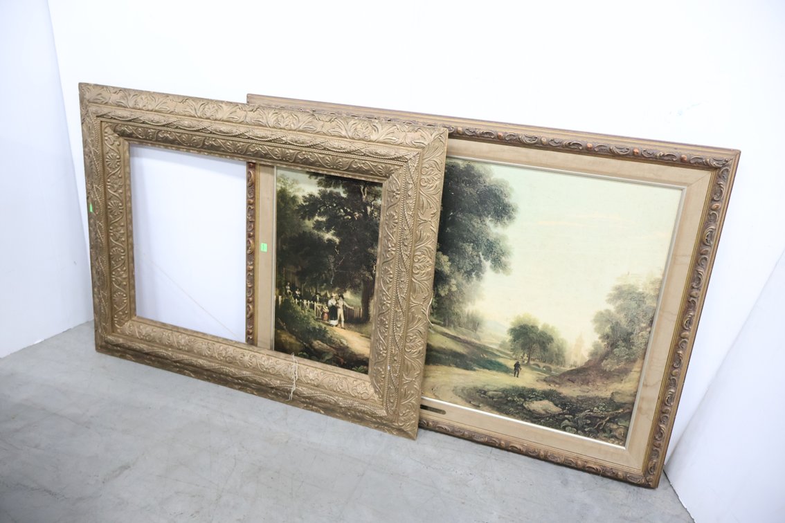Antique Picture Frame and Picture
