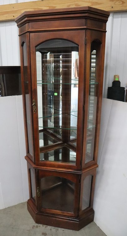 Lighted Corner Cabinet