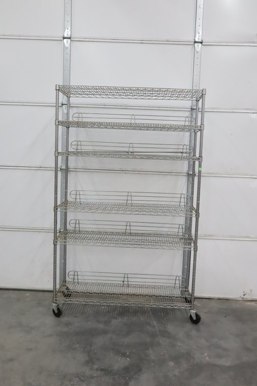 Rolling Wire Shelving Unit