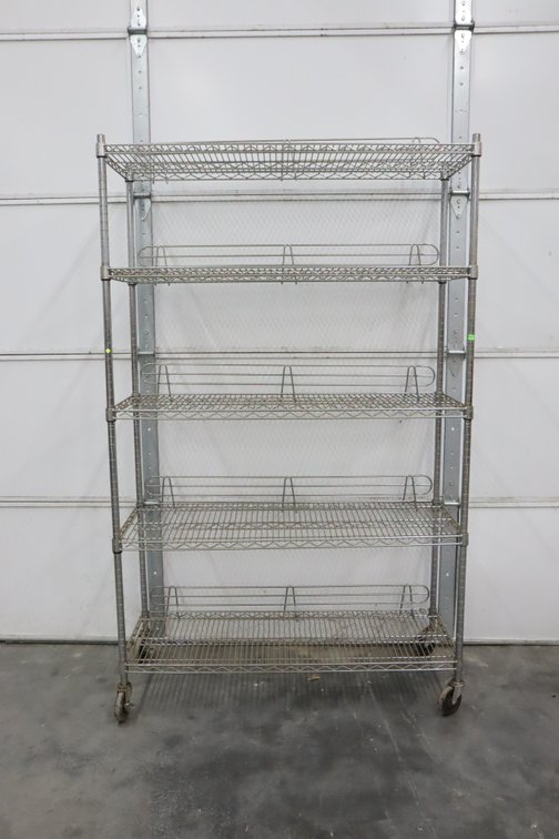 Rolling Wire Shelving Unit