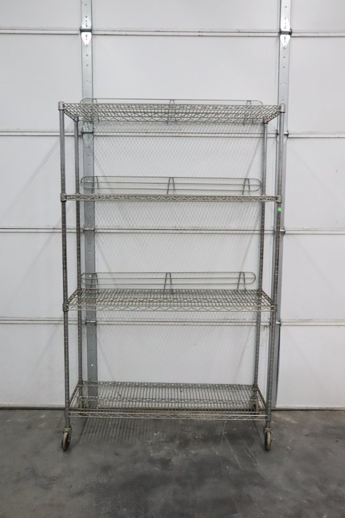 Rolling Wire Shelving Unit