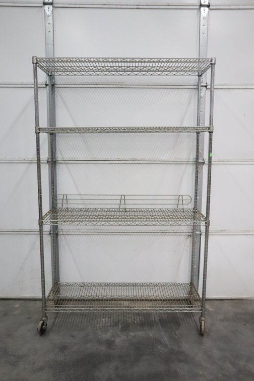 Rolling Wire Shelving Unit