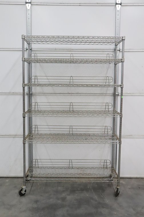 Rolling Wire Shelving Unit