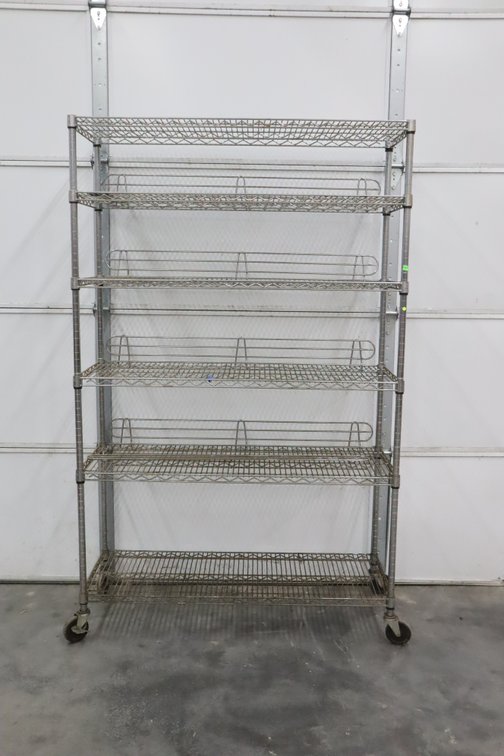 Rolling Wire Shelving Unit