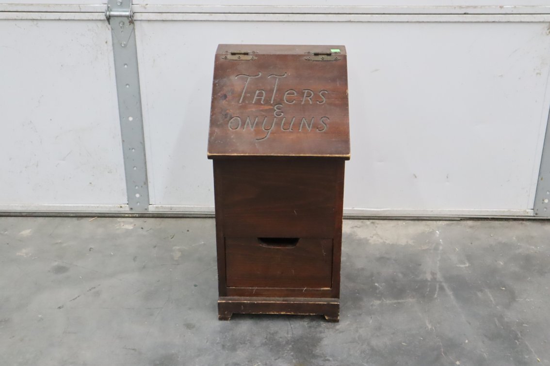 Wooden Potato Bin