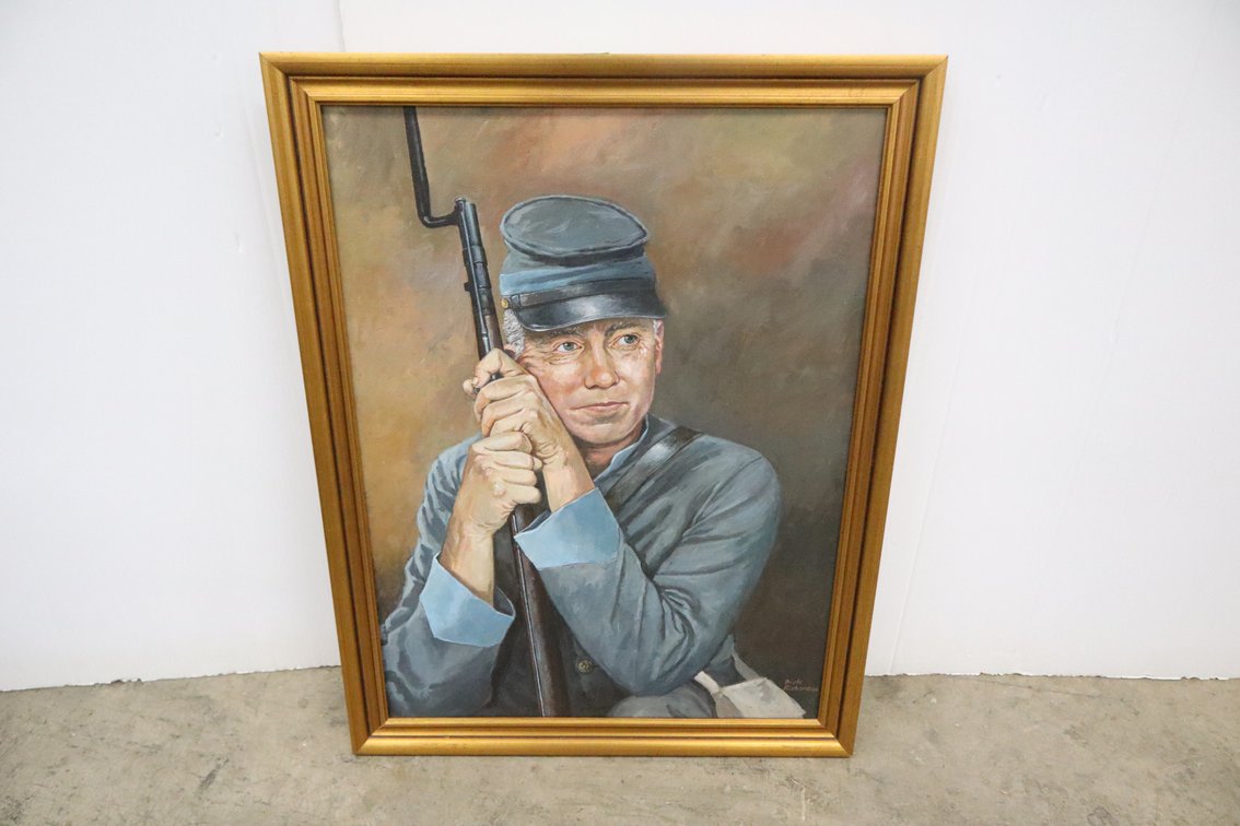 Confederate Soldier Canvas Painting