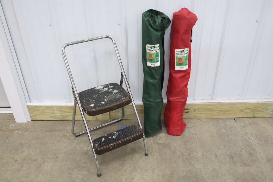 Folding Chairs and Stepstool