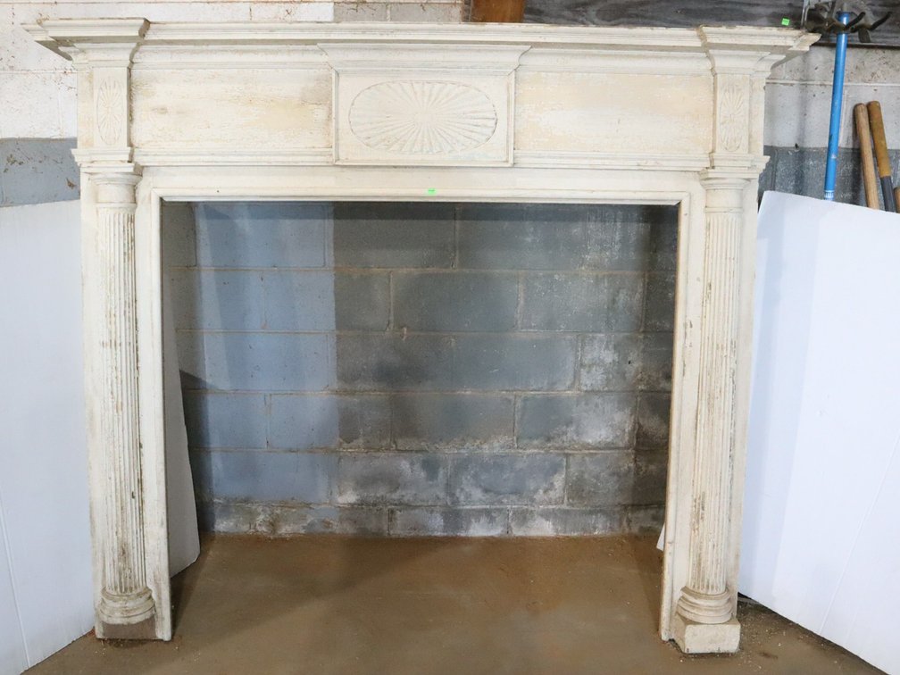 Vintage Fireplace Mantle with columns