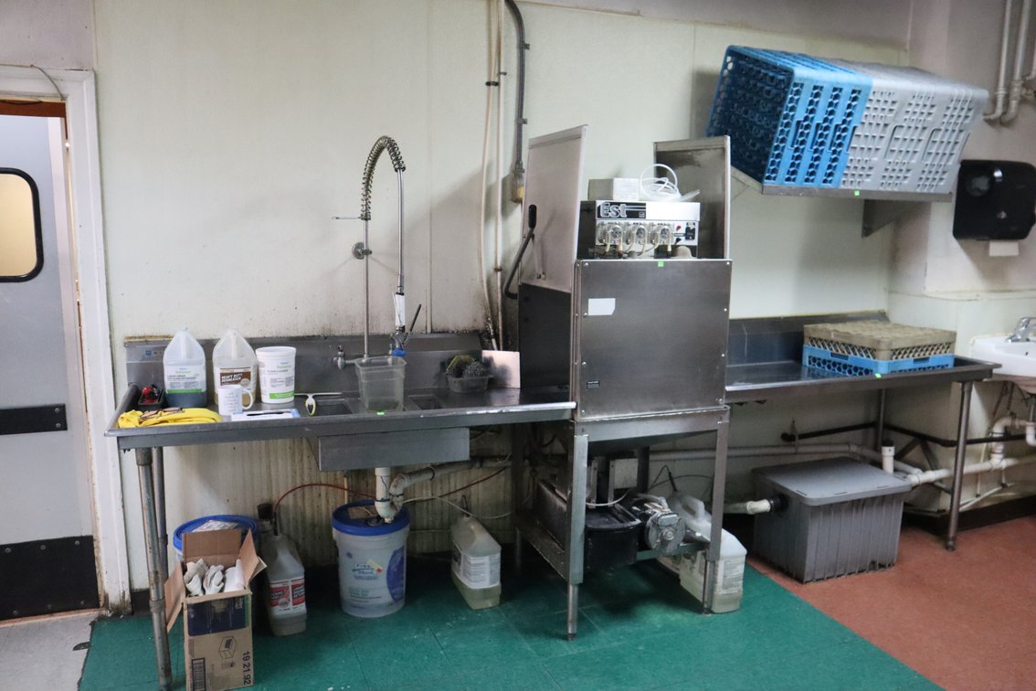 CMA Dishwasher, Tables, Grease Trap, Stainless Shelf, Trays