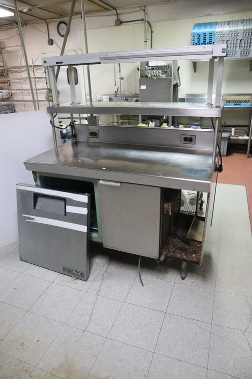 Stainless Food Service Table With Warmer.