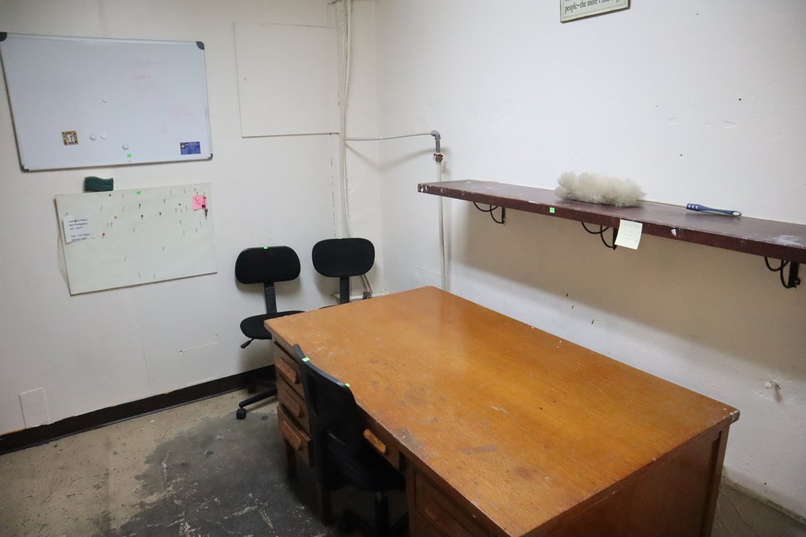 (3) Office Chairs, Bookshelf, Desk
