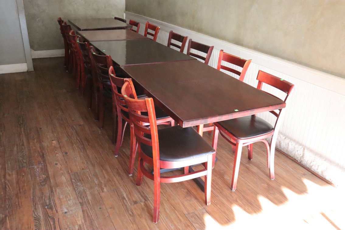 (4) Tables, Chairs