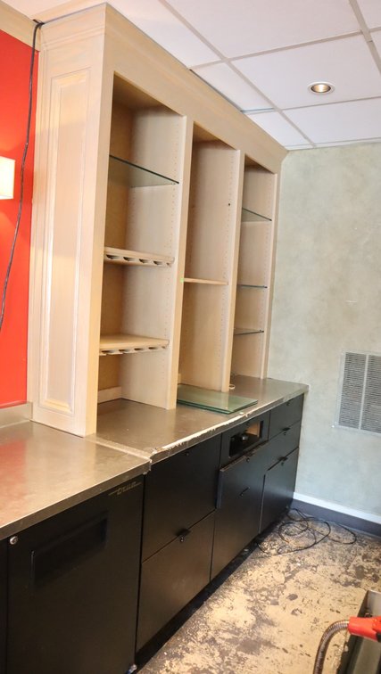 *update(2) Wine Rack, Shelf Units, (2) Base Cabinets, (1) Corner Cabinets