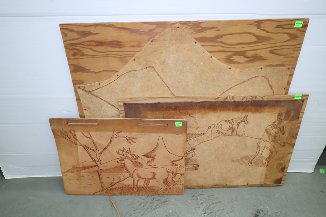 Engraved Leather Scenes