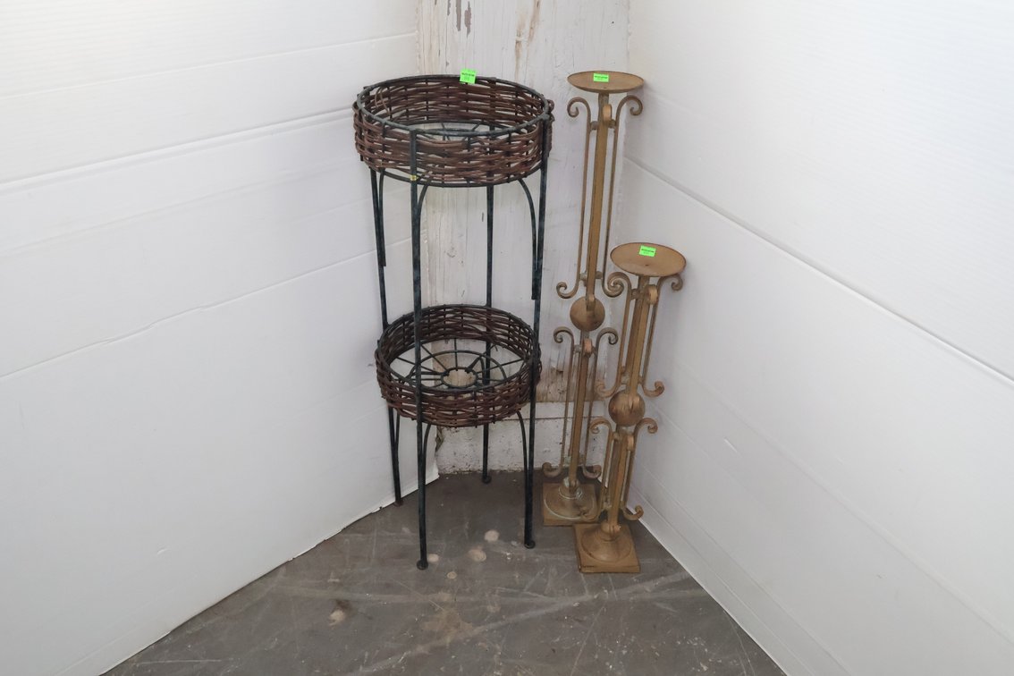 Plant Stand And Candle Stands