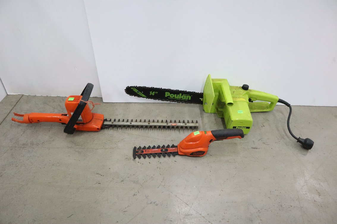 Electric Trimmers and Chainsaw