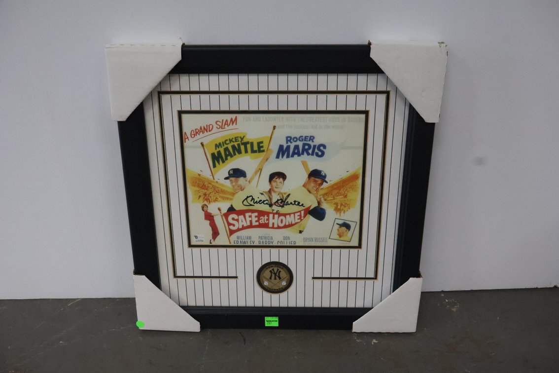 Mickey Mantle Framed Plaque