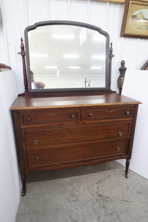Vintage Dresser With Mirror