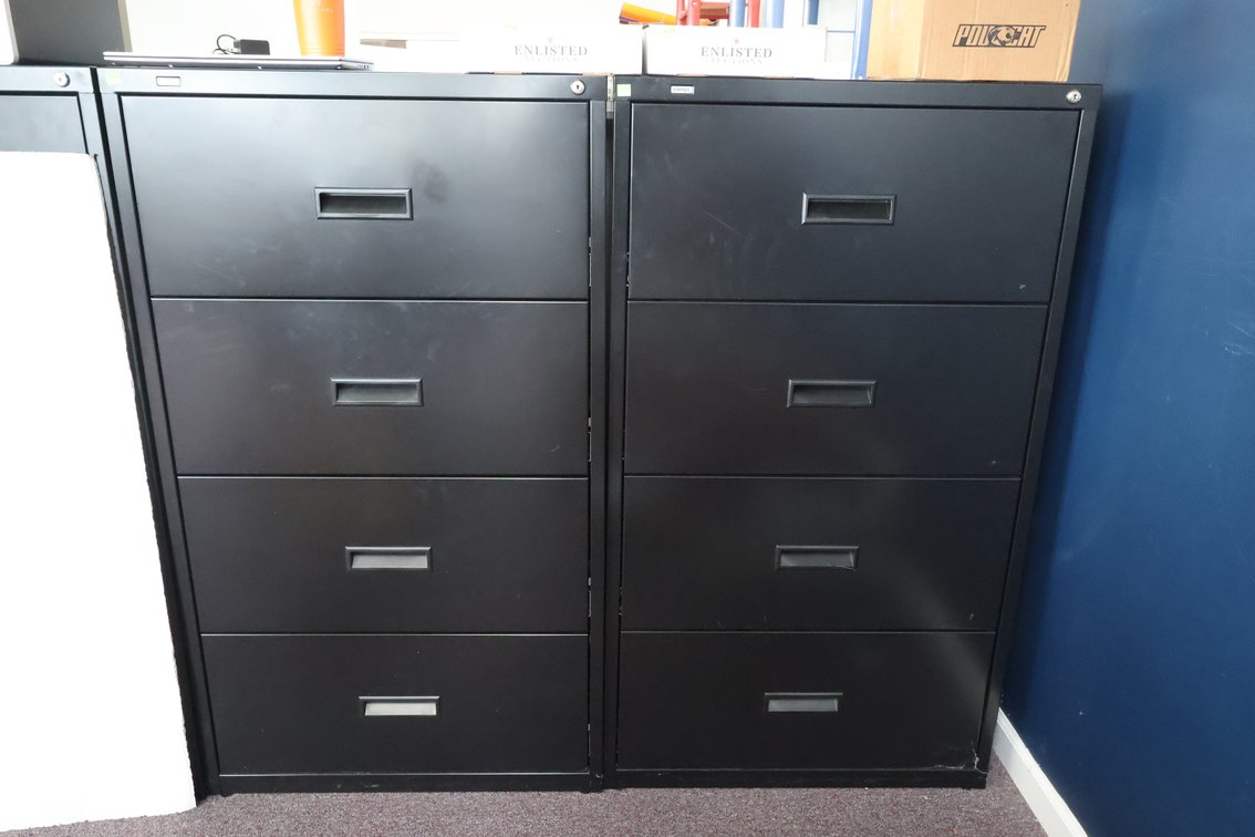 (2) Staples Filing Cabinets
