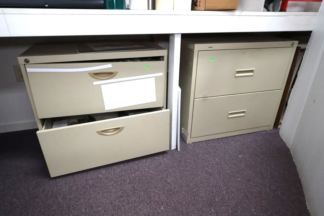 (2) Lateral File Cabinets With Contents