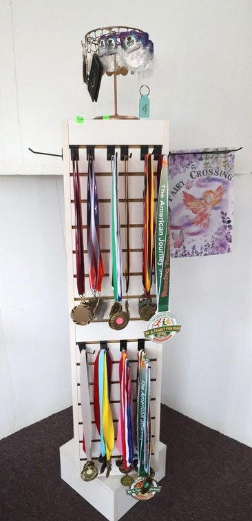 Swivel Display Rack, Metals, Table Top Keychain Display