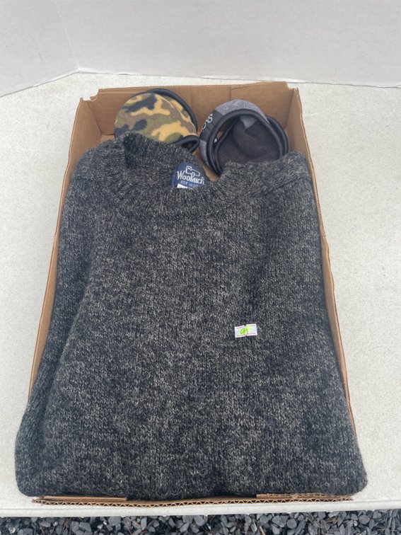 Woolrich Sweater and Earmuffs