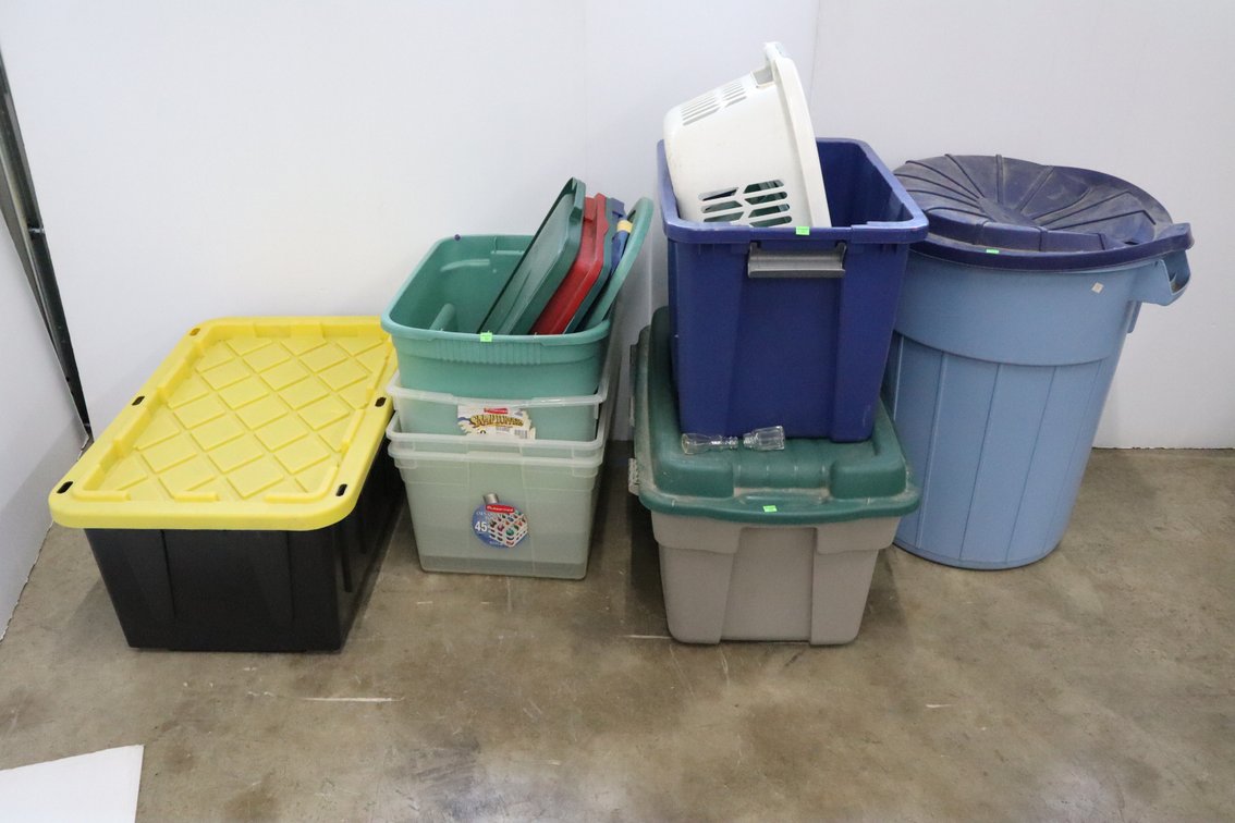 Plastic Trash Barrel