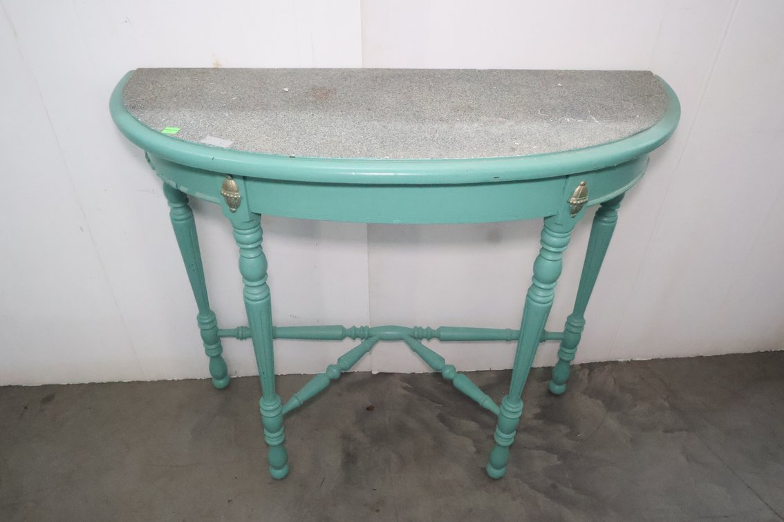 Painted Demilune Table