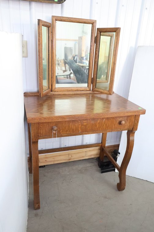 Antique Oak Vanity