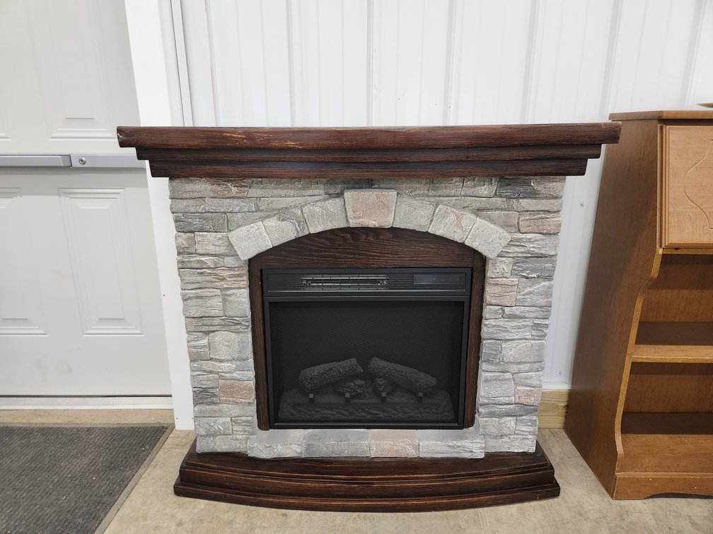 Electric Fireplace and Decorative Mantle